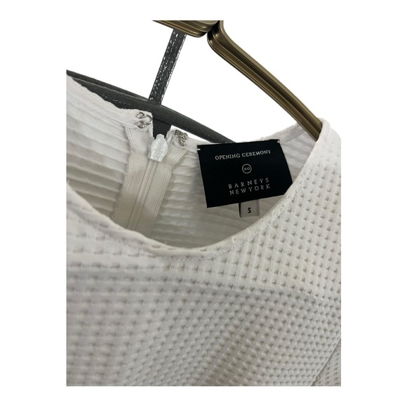 Opening Ceremony White Textured Mini Dress Size Small - Picture 4 of 16